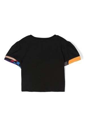 tshirt in cotone nero EMILIO PUCCI KIDS | PV8A21J0177930